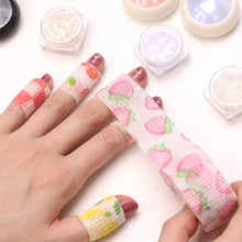 Finger protection bandage wide nail manicure tool close up