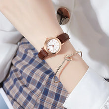women leather watch – small dial casual quartz fashion watch