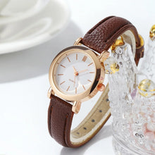 women leather watch – small dial casual quartz fashion watch
