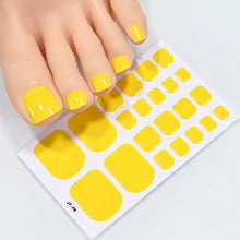 gel toe nail strips – 22 tips solid bake free pedicure stickers