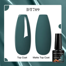 MEET ACROSS 8 Colors Mirror Gel Nail Polish Long-lasting Quick-drying Metallic Gold Silver Red Semi Permanent Varnish Nail Art