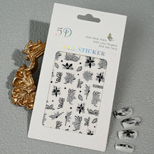 floral nail art stickers – spring summer DIY manicure design