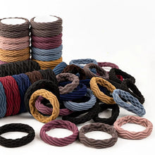 elastic hair rope hair ring – 20 pcs jacquard pattern women's headband