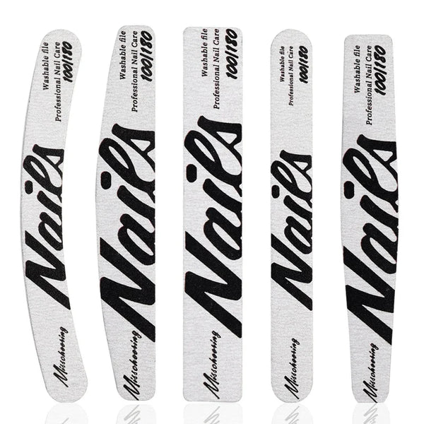 Professional nail file set 100/180 grit emery board for manicure