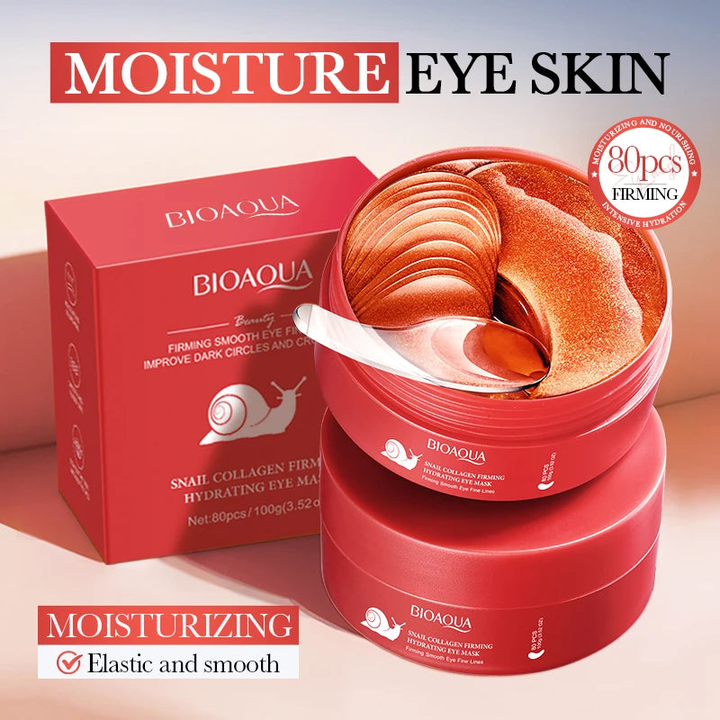 80pcs BIOAQUA Crystal Collagen Eye Mask Anti Dark Circles Anti-Wrinkles Moisturizing Anti-Aging Retinol Eye Patches Skin Care