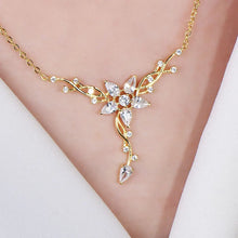 Teardrop Round Cubic Collarbone Charm Chain