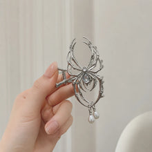 pearl rhinestone hair claw clip – worn updo hairstyle styling