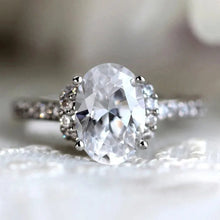 Oval Pigeon Egg Cube Zirconia Ring