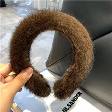 2026 Hot Sale Women Luxury winter 100% Real Mink Fur Headbands High Quality Real Fur Hair Band Lady Fashion Hair Hoop Furry Gift