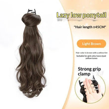 Synthetic ponytail wig before