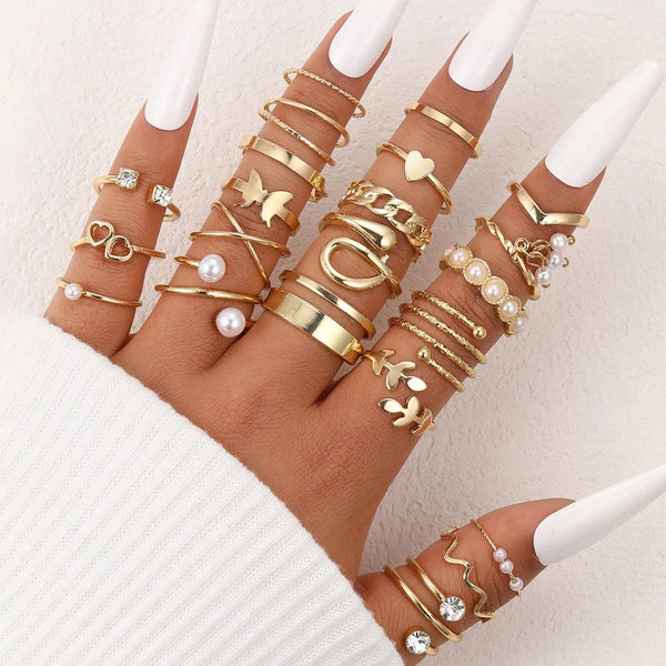 Vintage Elegant 66 Piece Ring Set