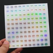nail polish number stickers – laser round waterproof digital labels 1 to 1000