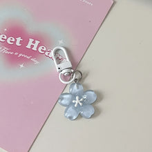 Sakura keychain resin flower lightweight compact everyday carry accessory.