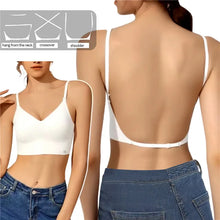 Backless push up bra with a deep plunge front