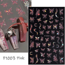 3D butterfly nail stickers holographic DIY nail decal decoration