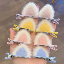 cat ear hair clip – cute plush cartoon stereo girls hair clip