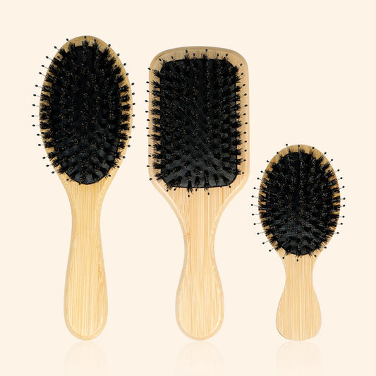 Hairbrush with Wooden' Handle.