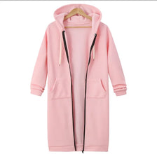 Long Sleeve Mid-Length Sweatshirt Fleece Jacket