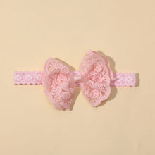 baby girl hair band – soft elastic lace bow headband for newborns