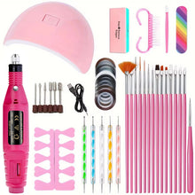 Professional USB Electric Nail Drill Polish File Kit with UV LED Nail Lamp Gel Manicure Dryer Lamp Acrylic Starter Set