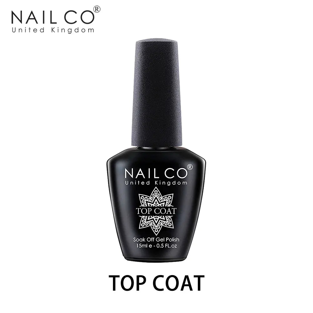 NAILCO 15ml HEMA-free TPO-free Topcoat Basecoat Artistic Design Gel Nail Polish Top Base Coat UV LED Soak Off Gel Nail Polish