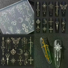 Silicone nail art mold 3D relief flowers and bow tie template