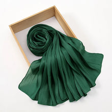Newest Plain Shimmer Hijab Silk Wrinkle Scarf Muslim.