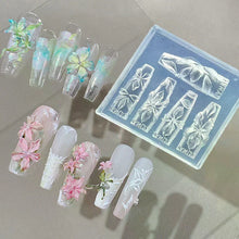 flower nail mold – 3D silicone Hawaii hibiscus nail art carving template
