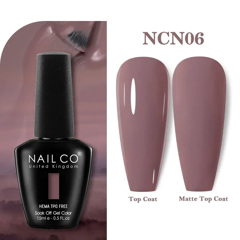 NAILCO 15ml HEMA-free TPO-free Topcoat Basecoat Artistic Design Gel Nail Polish Top Base Coat UV LED Soak Off Gel Nail Polish