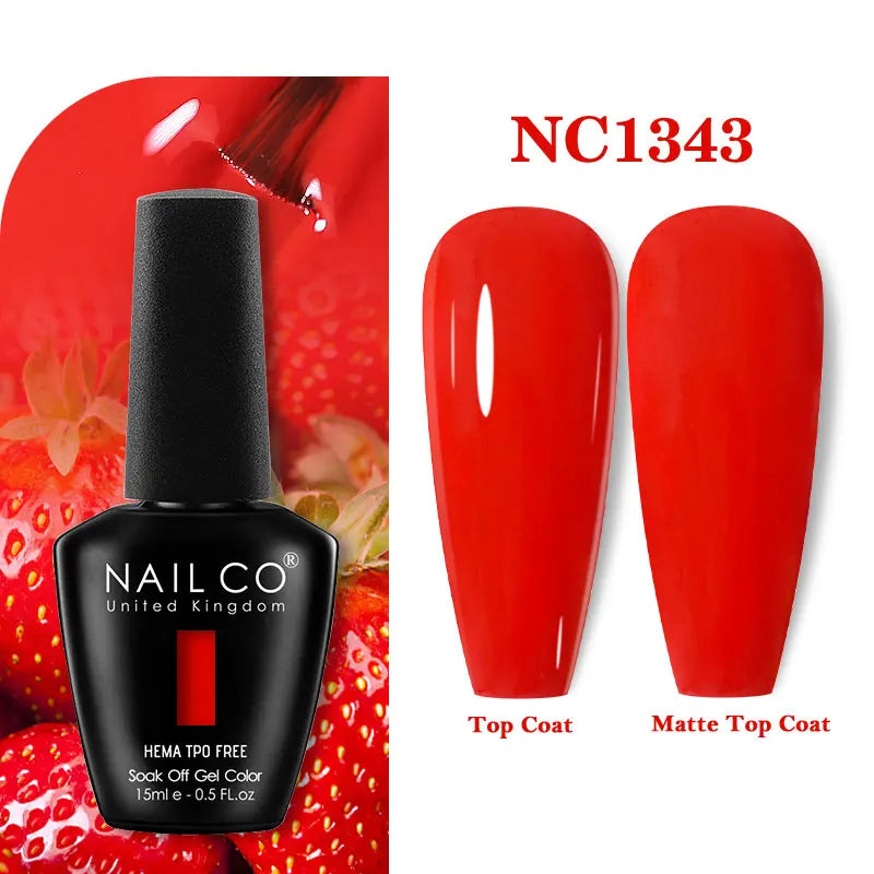 NAILCO 15ml HEMA-free TPO-free Topcoat Basecoat Artistic Design Gel Nail Polish Top Base Coat UV LED Soak Off Gel Nail Polish