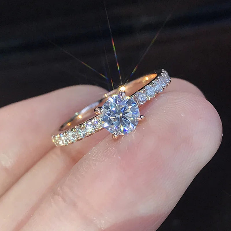 Silver Plated Oval Engagement Ring