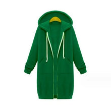 Long Sleeve Mid-Length Sweatshirt Fleece Jacket