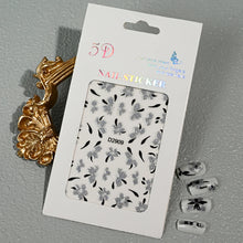 floral nail art stickers – flower belt transfer decals close up