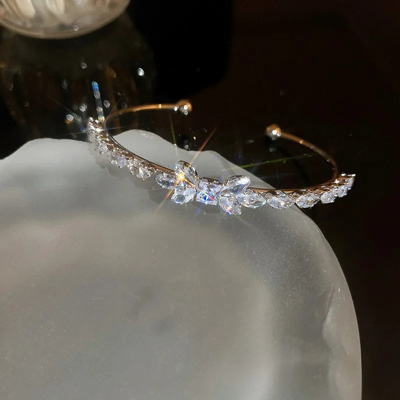 Zircon Leaf Gold Bracelets Jewelry Gift