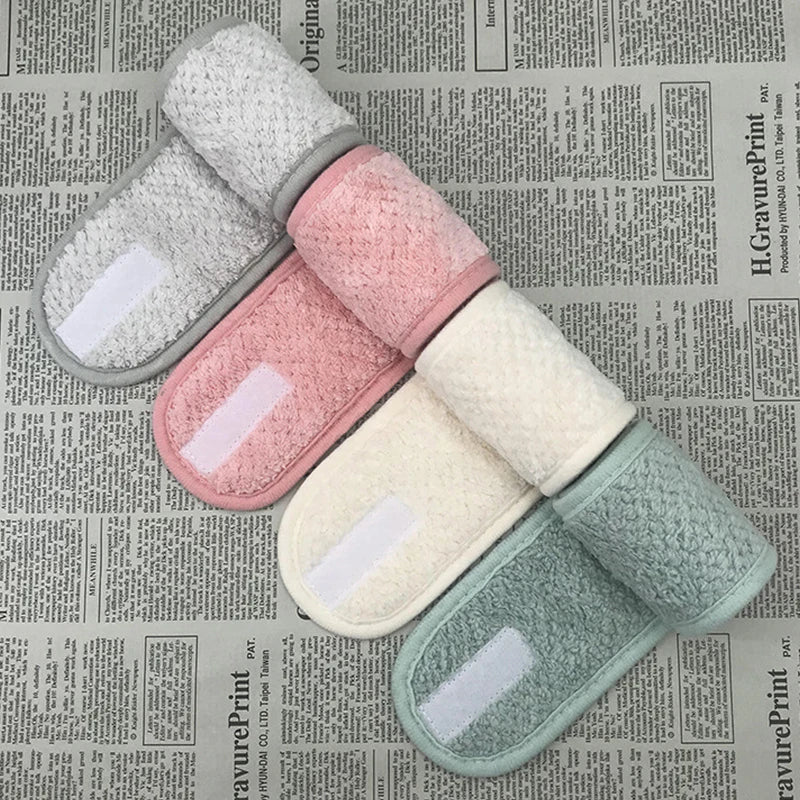 Adjustable Makeup Headband Soft Fleece Face Wash Towel Bath Spa Facial Hairband Skincare Beauty Head Wrap Accessory
