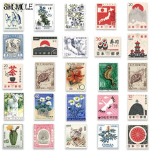 cartoon stickers pack – retro Japanese style DIY decals for laptop and luggage
