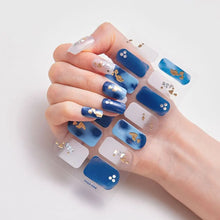 gel nail stickers – 14pcs glittering gel polish strips nail art sheet