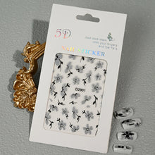 floral nail art stickers – flower belt transfer decals close up
