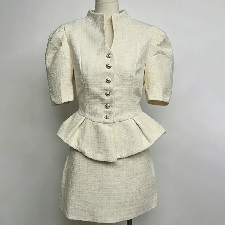 Pink Tweed 2 Piece Outfit