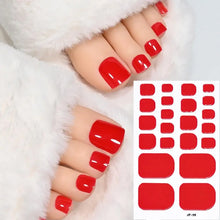 gel toe nail strips – 22 tips solid bake free pedicure stickers