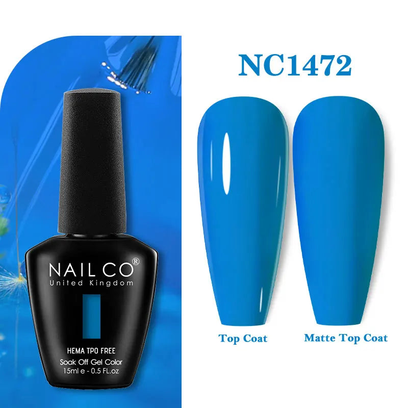 NAILCO 15ml HEMA-free TPO-free Topcoat Basecoat Artistic Design Gel Nail Polish Top Base Coat UV LED Soak Off Gel Nail Polish