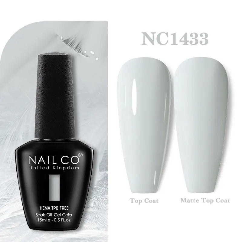 NAILCO 15ml HEMA-free TPO-free Topcoat Basecoat Artistic Design Gel Nail Polish Top Base Coat UV LED Soak Off Gel Nail Polish