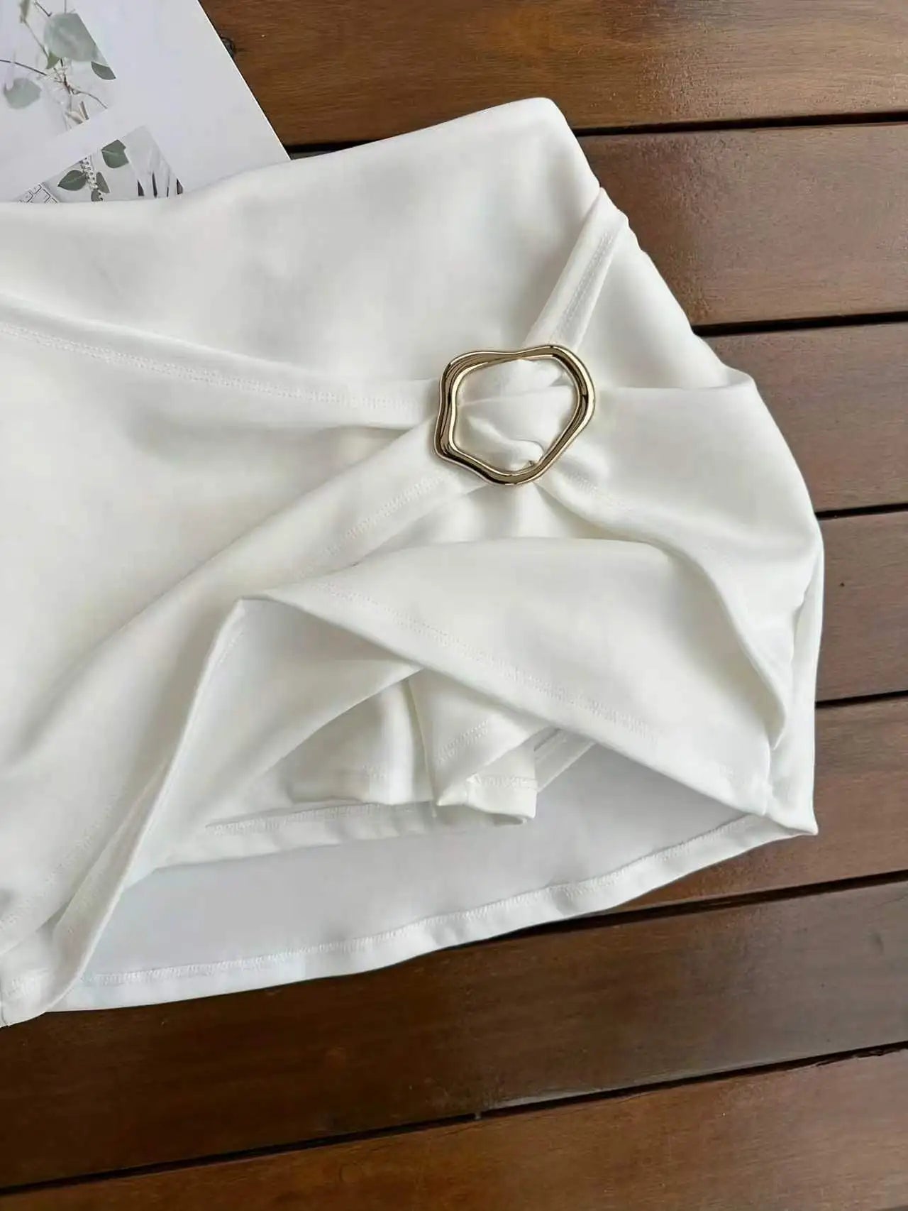 Women's White Short Skirt