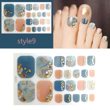 Toe nail stickers full cover waterproof decals – front view