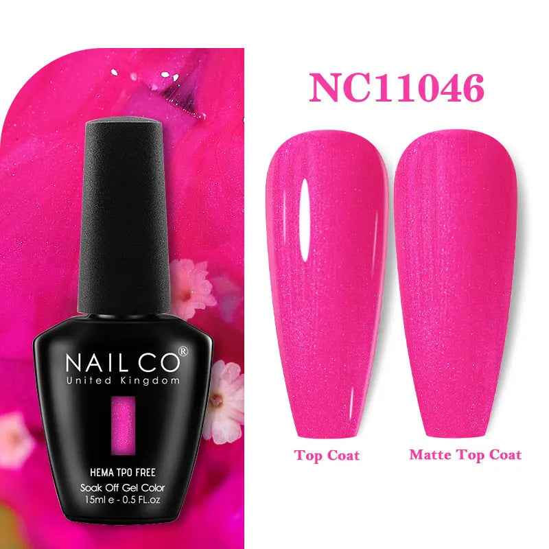 NAILCO 15ml HEMA-free TPO-free Topcoat Basecoat Artistic Design Gel Nail Polish Top Base Coat UV LED Soak Off Gel Nail Polish