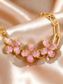 Pink Flower Bracelet