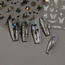 Butterfly nail stickers laser shining adhesive slider nail art