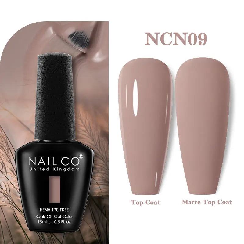 NAILCO 15ml HEMA-free TPO-free Topcoat Basecoat Artistic Design Gel Nail Polish Top Base Coat UV LED Soak Off Gel Nail Polish