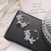 White Flower Earrings
