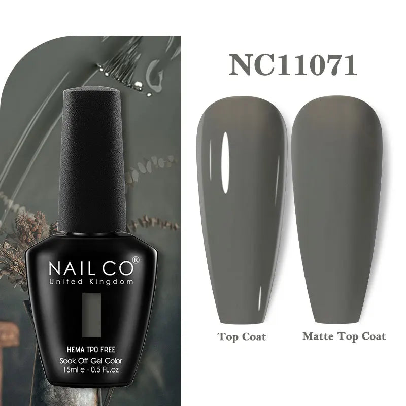 NAILCO 15ml HEMA-free TPO-free Topcoat Basecoat Artistic Design Gel Nail Polish Top Base Coat UV LED Soak Off Gel Nail Polish